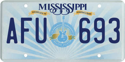 MS license plate AFU693