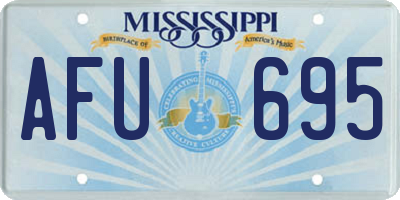 MS license plate AFU695