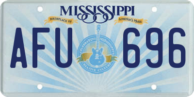 MS license plate AFU696