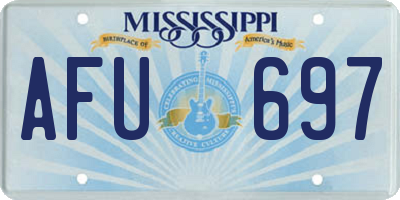 MS license plate AFU697