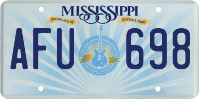 MS license plate AFU698