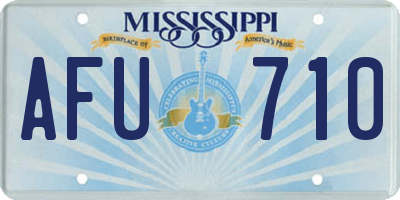 MS license plate AFU710