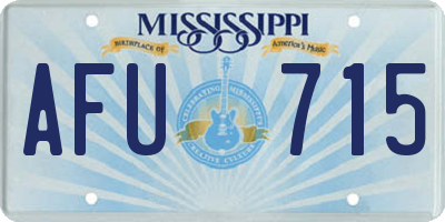 MS license plate AFU715
