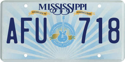 MS license plate AFU718