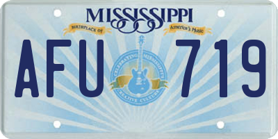 MS license plate AFU719