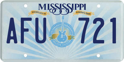 MS license plate AFU721