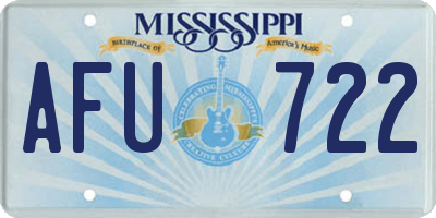 MS license plate AFU722