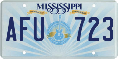 MS license plate AFU723