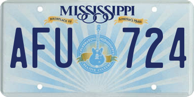 MS license plate AFU724