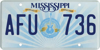 MS license plate AFU736