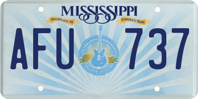 MS license plate AFU737