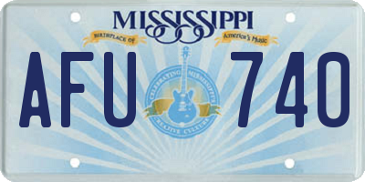 MS license plate AFU740