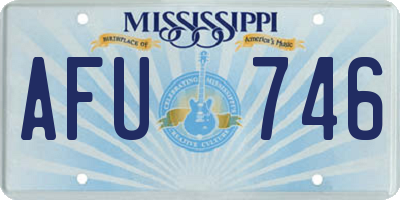 MS license plate AFU746