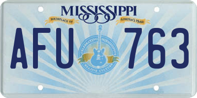 MS license plate AFU763