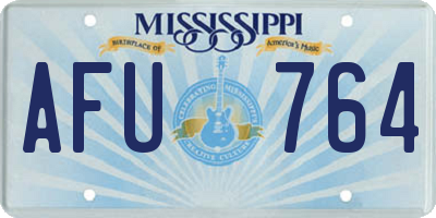 MS license plate AFU764