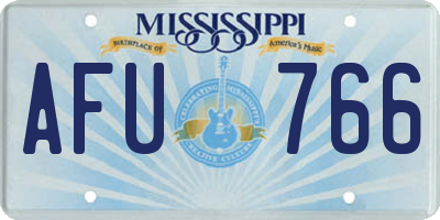 MS license plate AFU766