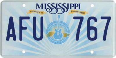 MS license plate AFU767