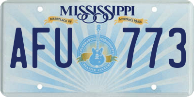 MS license plate AFU773