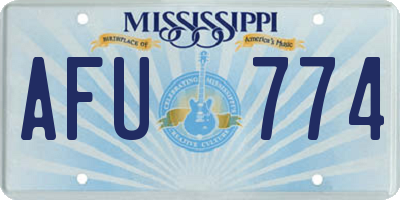 MS license plate AFU774