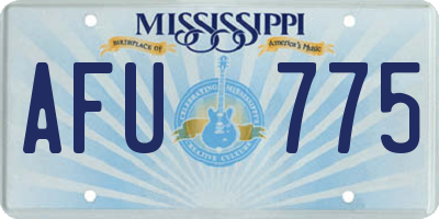 MS license plate AFU775