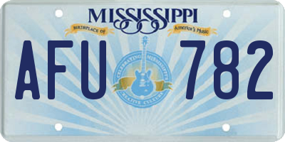MS license plate AFU782
