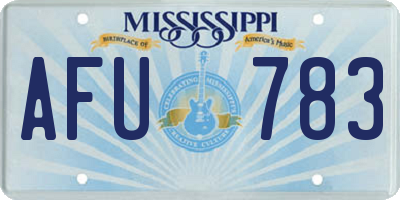 MS license plate AFU783
