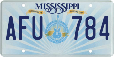 MS license plate AFU784