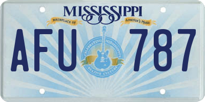 MS license plate AFU787