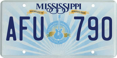 MS license plate AFU790