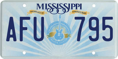 MS license plate AFU795