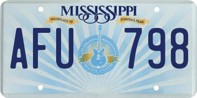 MS license plate AFU798