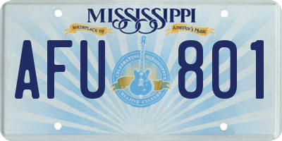 MS license plate AFU801