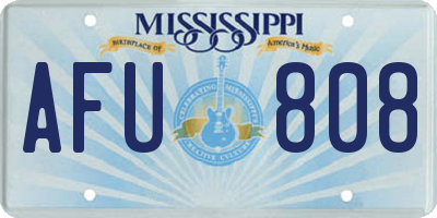 MS license plate AFU808