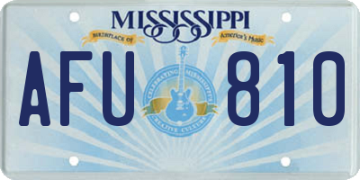 MS license plate AFU810