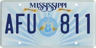 MS license plate AFU811