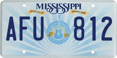 MS license plate AFU812