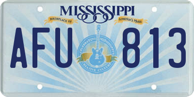 MS license plate AFU813