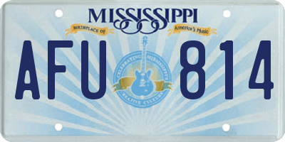 MS license plate AFU814