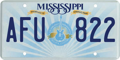 MS license plate AFU822