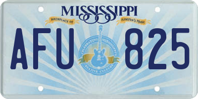 MS license plate AFU825