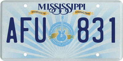 MS license plate AFU831