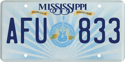 MS license plate AFU833