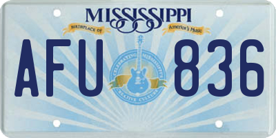 MS license plate AFU836