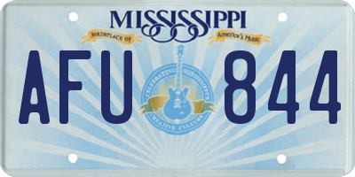 MS license plate AFU844