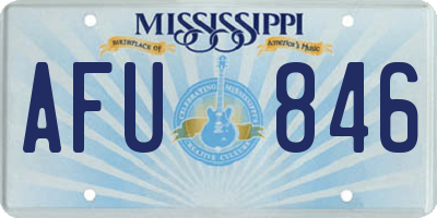 MS license plate AFU846
