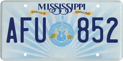 MS license plate AFU852