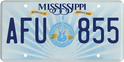 MS license plate AFU855