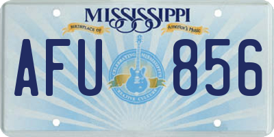MS license plate AFU856