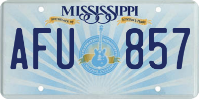 MS license plate AFU857