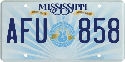 MS license plate AFU858